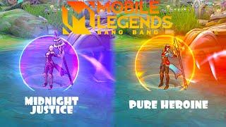 Silvanna Pure Heroine Starlight Skin VS Midnight Justice Elite Skin  MLBB