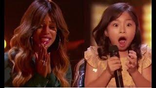 Celine Tam Wonder-child Singer Gets Laverne Coxs GOLDEN BUZZER  Americas Got Talent