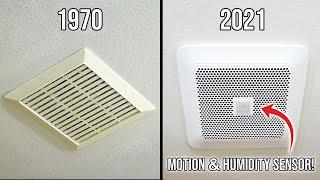 How To Replace And Install A Bathroom Exhaust Fan To A Quiet Motion Sensor Exhaust Fan DIY Tutorial