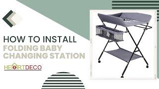 HOW TO INSTALL FOLDING BABY CHANGING STATION  HEARTDECO WONDERS  SKU 80314