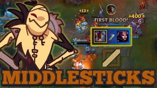 Getting FIRST BLOOD and CARRYING with FIDDLESTICKS MID  Rank 1 Fiddlesticks