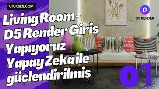 Living Room - D5 Render Giriş Yapıyoruz Yapay Zeka ile güçlendirilmiş 01