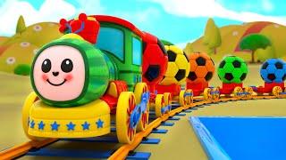 Color Balls & Sing a Song  Wheels On the Bus Ten in the Bed  Baby Nursery Rhymes & Kids Songs