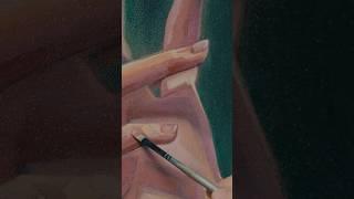 Watch this hand emerge from the canvas painting process #art #painting #oilpainting