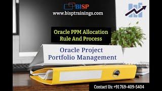 Oracle PPM Allocation Rule and Process  Oracle PPM Tutorial  Oracle PPM Implementation  PPM Jobs