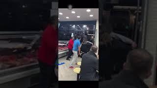Crazy funny fight at uk kebab shop