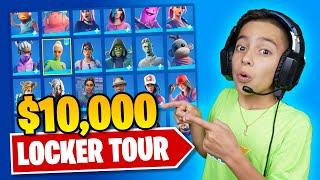 FERRANS $10000 FORTNITE LOCKER TOUR RARE SKINS  Royalty Gaming