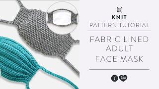 How to Knit a Fabric Lined Face Mask with Yarnspirations  Free Pattern Tutorial