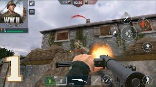 World War 2 Battle Combat FPS - Gameplay Walkthrough Part 1 Android iOS