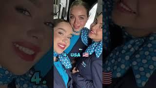 Top 10 Air Hostesses in the World  #shorts #shortsfeed #youtubeshorts #ytshorts