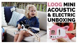 Loog Mini Guitar Unboxing  Pink Electric Guitar for Daughters 3rd Birthday  Acoustic for a Gift