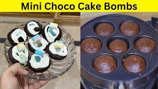 Mini Chocolate Cake Bomb Recipe  No Oven  10 minute mini choco cake in appe pan  Cake Pop Recipe