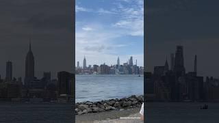 Manhattan New York City Skyline as seen from across the East River in Williamsburg Brooklyn