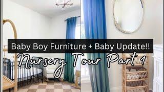 NURSERY TOUR  Part 1  Neutral & Cozy + Baby Boy Update