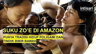 Pria dan Wanita Suku Zoe di Amazon Hidup Berpoligami dan Lakukan Tindik Bibir Bawah