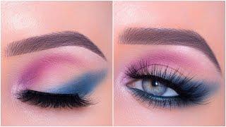 Purple & Blue Eye Makeup Tutorial for 4th of July  Sigma x Angela Bright Eyeshadow Palette