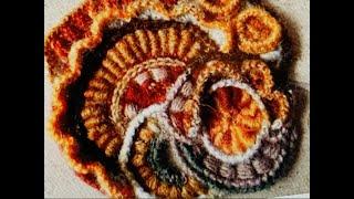 ФРИФОРМ  крючком   ПОЧТОВЫЕ  СТОЛБИКИ  РАКУШКА   Школа   Ирины Кузнецовой. Crochet Freeform