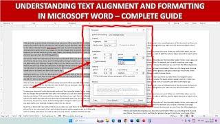 Paragraph Formatting and Text Alignments in Microsoft Word Tutorial - Lesson 5