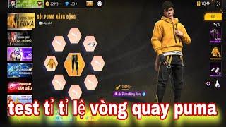 Free fire test tỉ lệ vòng quay puma gói năng động puma