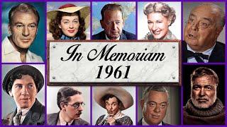 In Memoriam 1961 Famous Faces We Lost in 1961