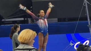 Shilese Jones  - 14675 Uneven Bars after knee injury on vault - Olympic Trials Day 1