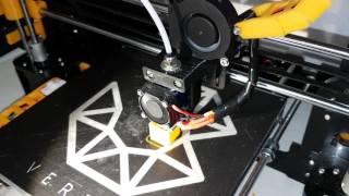 Anet A8 3D printer upgrade E3D V6 first test calibration cube print