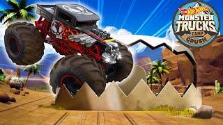 Camp Crushs Crushzilla Challenge + More Hot Wheels Monster Trucks Videos for Kids