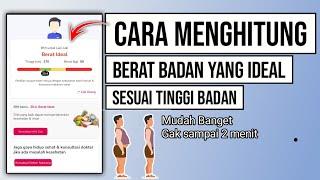 Cara menghitung berat badan ideal dengan tinggi badan  Menghitung Indeks massa tubuh BMI