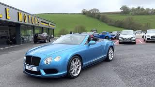 2014 BENTLEY CONTINENTAL GTC 4.0 V8 S 521hp Convertible in Kingfisher Blue for sale Castle Motors