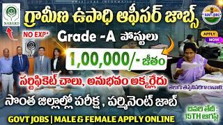 గ్రామీణ ఉపాధి ఆఫీసర్ జాబ్స్ - NABARD Recruitment 2024 - Latest Govt jobs in telugu - free Job Search