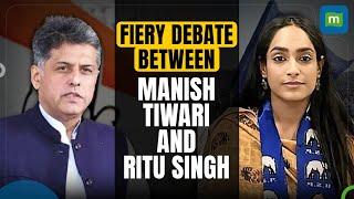 Congress’ Chandigarh candidate Manish Tiwari debates with BSP’s Ritu Singh on development issues