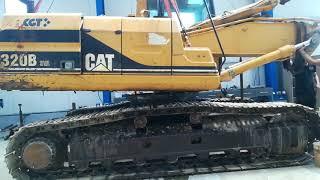 CAT 320B EXCAVATOR swing bearing replacing