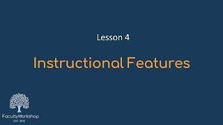 Moodle Lesson 04 Instructional Features