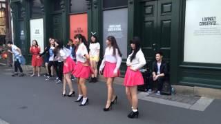Young Asian girls Dancing at the Rocks  Sydney  Australia