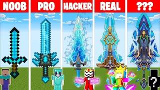 Minecraft NOOB vs PRO vs HACKER RIESEN DIAMANTEN SCHWERT BAU CHALLENGE 
