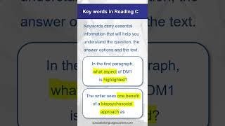 KEYWORDS in OET Reading   