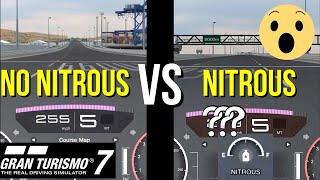 Gran Turismo 7 Nitrous comparison - How much FASTER does it get? + How to use the nitro in #gt7?