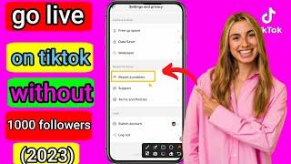 2023 mei tiktok par live option kaise laye 2023  how to go live on tiktok Without 1000 followers