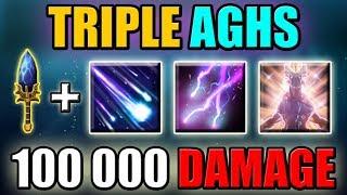 100k Magical Damage. Triple Aghs Upgrade 5 Skills Ability Draft Bug Dota 2