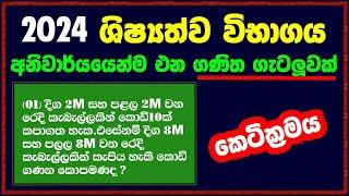 ශිෂ්‍යත්ව විභාගය -2024  ගණිත ගැටලු  Duminda Sir  5wasara  4wasara ganithagetalu