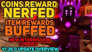 Coins NERFED  Items BUFFED  New Lobbies  PvP Weekend Testing  TDS v1.26.0 Update Overview Part 2