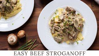 CLASSIC CREAMY BEEF STROGANOFF RECIPE  Easy & Homemade