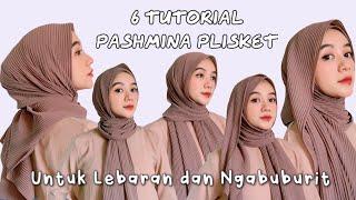 6 Tutorial Pashmina Plisket Lebaran