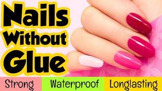 Homemade fake nails without glue  how to make fake nails  strong fake nails  Sajal Malik