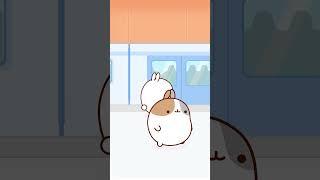 Getting to work during the rush hour be like  #molang