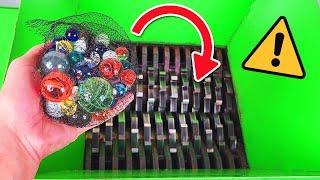 CRAZY EXPERIMENT  Marbles into Shredding Machine  Satisfying ASMR Compilation