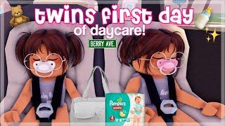 TWINS FIRST DAY OF DAYCARE  Roblox Berry Avenue Roleplay