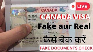 Canada Fake Sticker Visa  how to check canada visa original or fake  #fake #visa  @VisaApproach