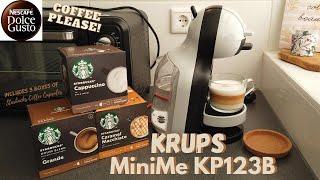 KRUPS NESCAFÉ® Dolce Gusto® Mini Me GreyBlack Starbucks  HOW TO USE  UNBOXING CLEANING & TESTING