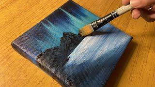 Northern light paintingeasy acrylic painting for beginners#37